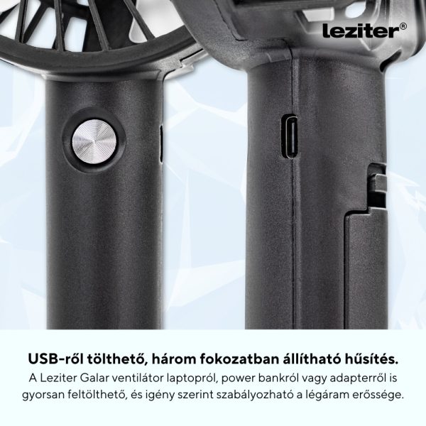 Galar kézi hordozható usb ventilátor tartóval 4 W 1200 mAh - Image 4