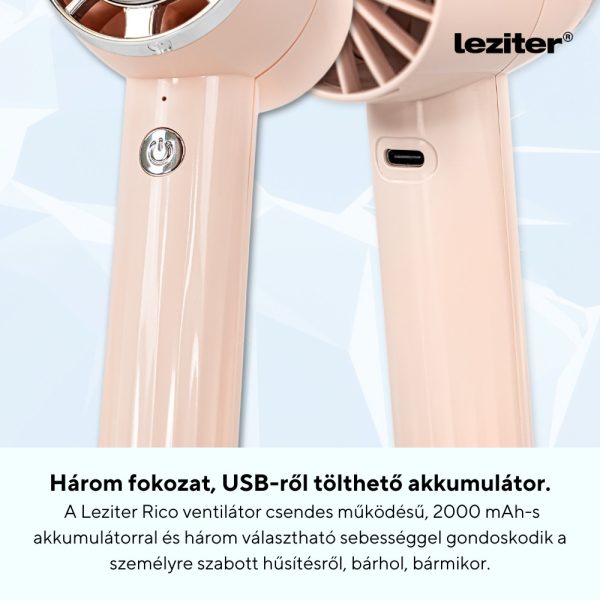Rico kézi hordozható usb ventilátor 2000 mAh - Image 4