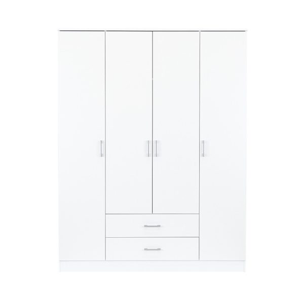 Miami gardróbszekrény 160x205 cm fehér-fehér - Image 3