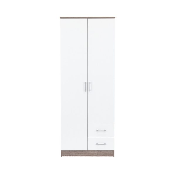 Miami gardróbszekrény 80x205 cm fehér-yorki tölgy - Image 3