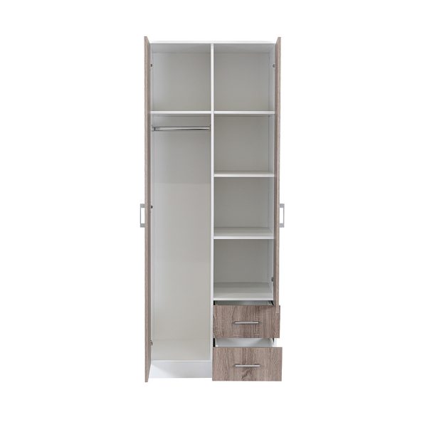 Miami gardróbszekrény 80x205 cm yorki tölgy-fehér - Image 5