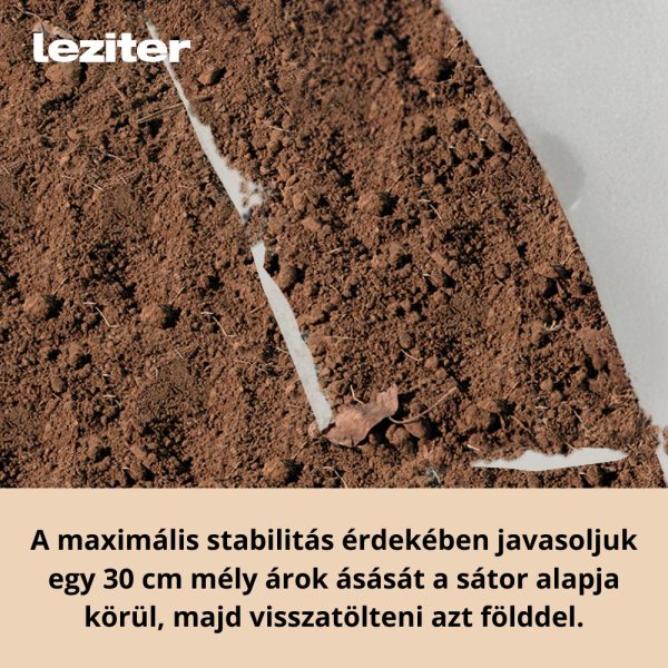 Fóliasátor 200x300x450 cm erősített vázzal+fólia - Image 6