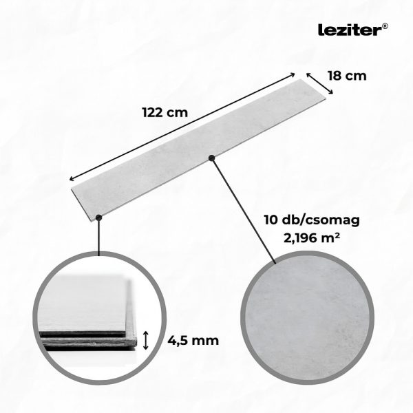 Leziter Aurora fagyos mészkő Vinyl SPC padló - Image 3