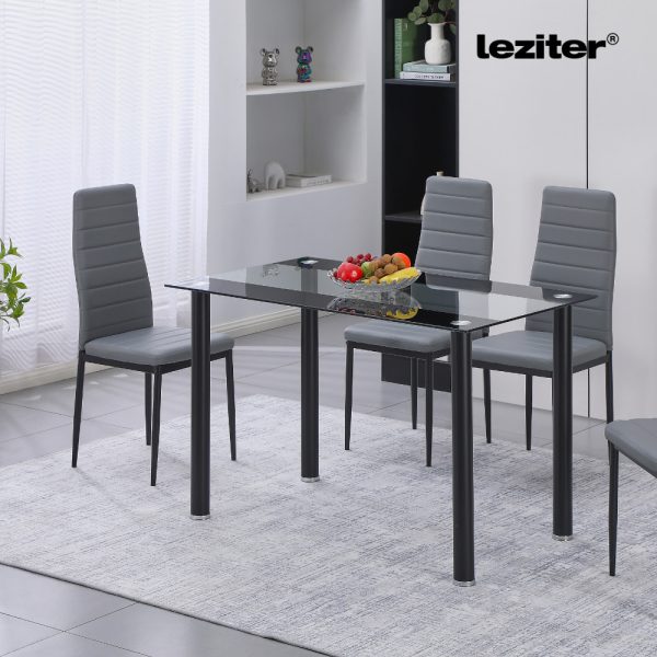 Riona 120 cm szögletes üveg étkezőasztal - Image 2