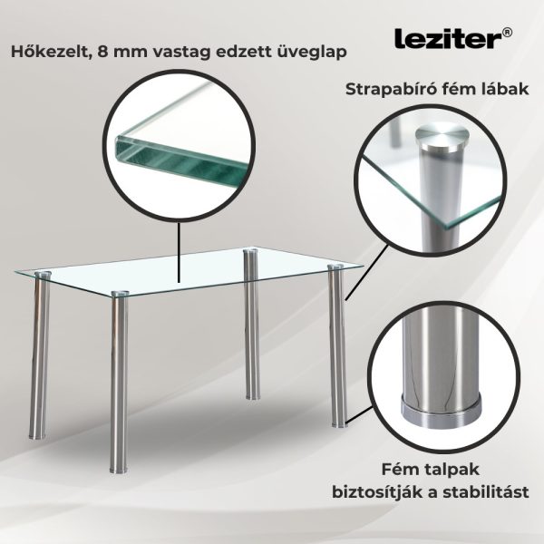 Karin 4+1 étkező garnitúra fehér-fekete - Image 6