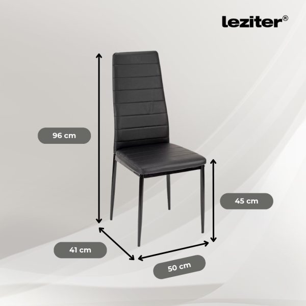 Nolen 4+1 étkező garnitúra fekete - Image 4