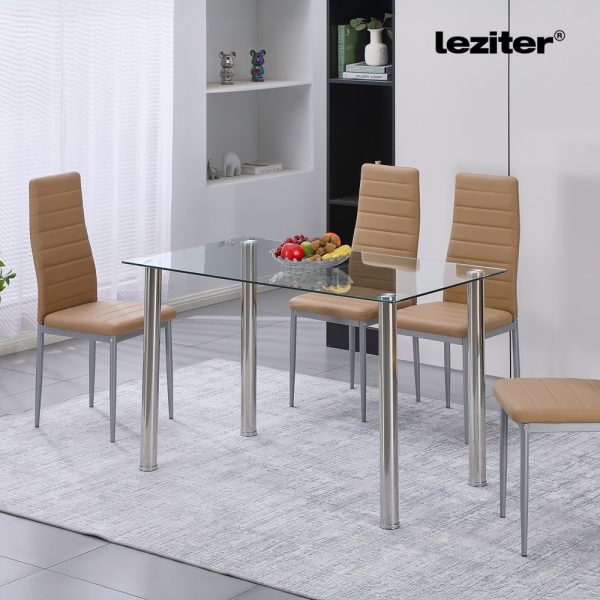 Berna 140 cm szögletes üveg étkezőasztal - Image 2