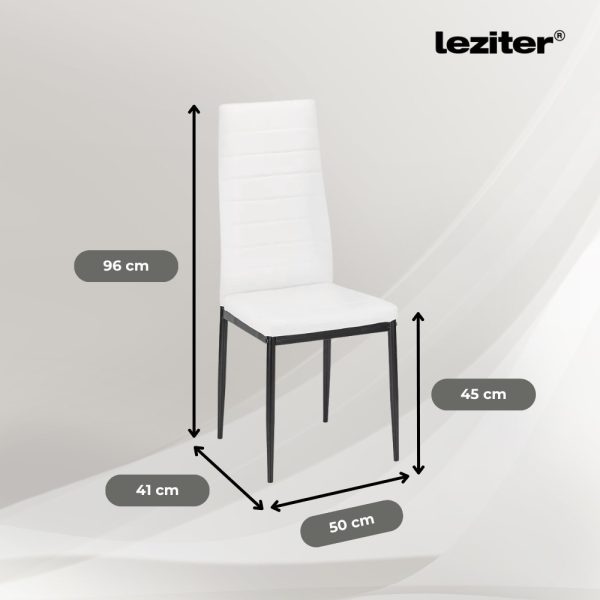 Nash 4+1 étkező garnitúra fehér-fekete - Image 4