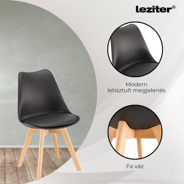 Zara 6+1 étkező garnitúra fekete-yorki tölgy - Image 6