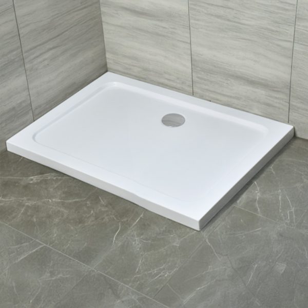 Modena Slim aszimmetrikus szögletes akril zuhanytálca, 80x120 cm - Image 2