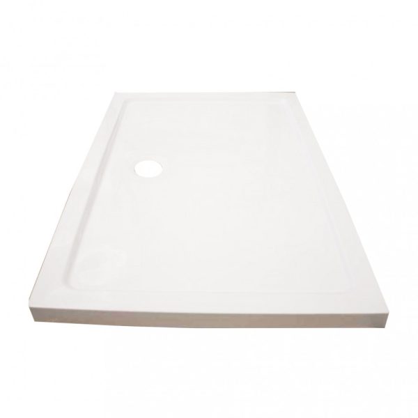 Modena Slim aszimmetrikus szögletes akril zuhanytálca, 80x120 cm - Image 6