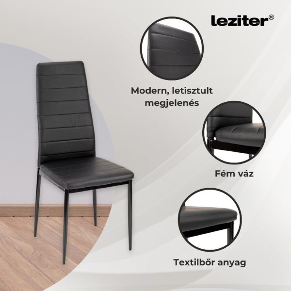 Tino NOVA Étkezőszék, fekete színben - Image 4