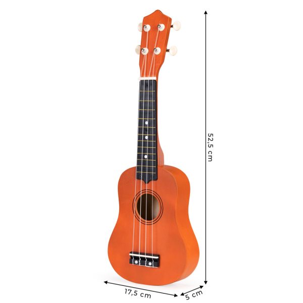Fa Ukulele Gitár Gyerekeknek, 4 Nylon húr barna - Image 10