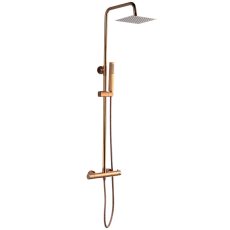 LAVEO POLA fali zuhanyszett termosztátos csappal, rose gold - PLA_80TD