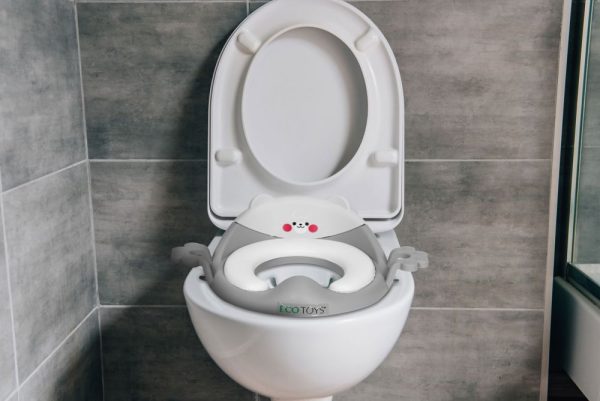 Wc szűkítő ülőke fülekkel puha párnával szürke - Image 7