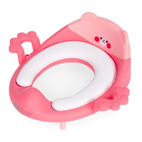 Wc szűkítő ülőke fülekkel puha párnával rózsaszín - Image 5