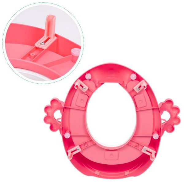 Wc szűkítő ülőke fülekkel puha párnával rózsaszín - Image 6