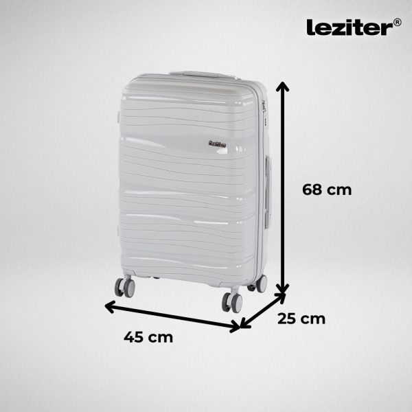 TraveLux Voyager közepes bőrönd keményfedeles 68x45x25 cm - Image 3