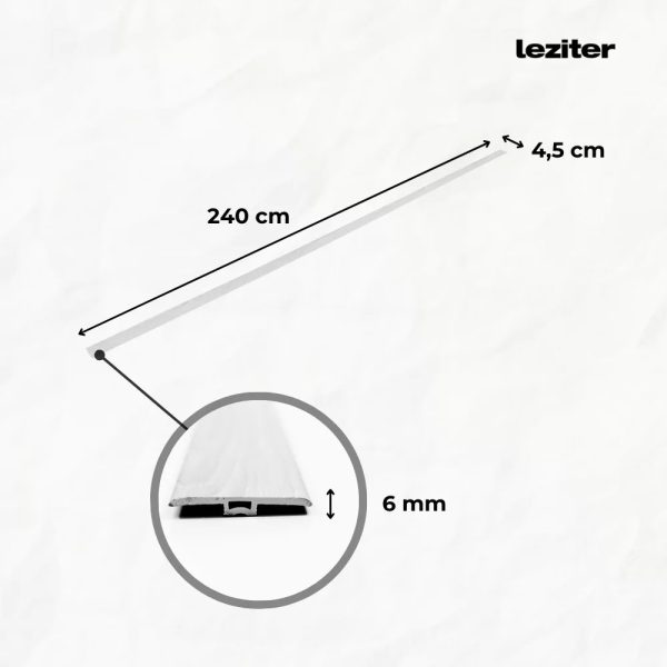 Vinyl SPC padló burkolatváltó Reno kőhatású szürke 2400x45x6 mm - Image 2