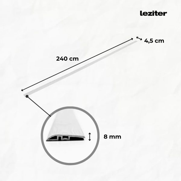 Vinyl SPC padló szintkiegyenlítő Reno kőhatású szürke 2400x45x8 mm - Image 2
