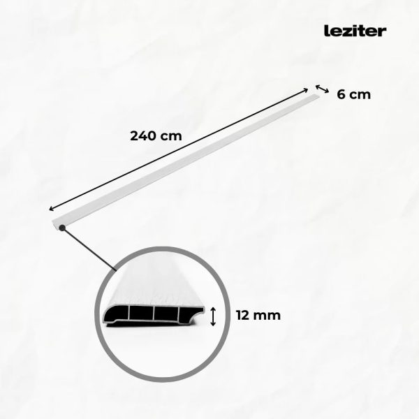Vinyl SPC padlószegély Reno kőhatású szürke 2400x60x12 mm - Image 2