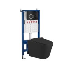 Roya Ride 082B falba építhető rimless WC tartály szett fekete - ROYASET_WT-1B_R-082B