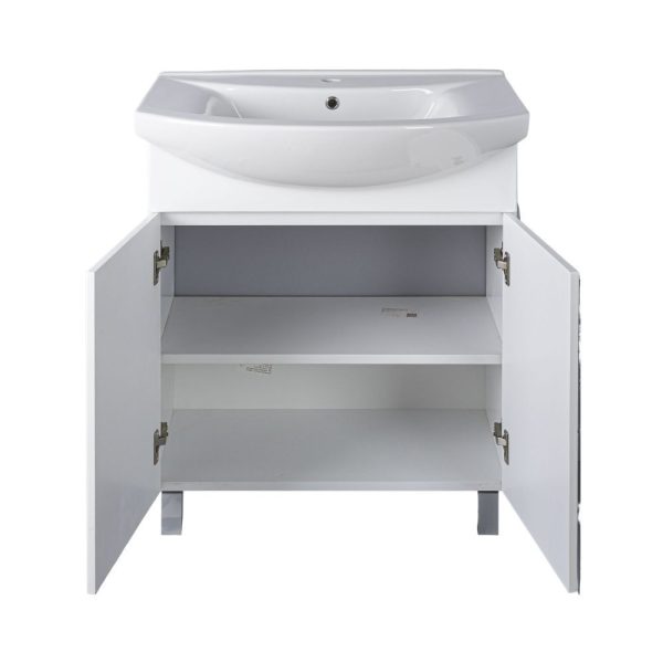 Viva SZQUARE 75 lábon álló fürdőszobabútor Sanovit ZENON 6075 porcelán mosdóval 75 x 49,8 cm - Image 6