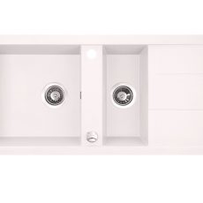 Laveo BARBADOS jázmin 1,5 medencés mosogató dugókiemelős helytakarékos szifonnal - SBB_J31T