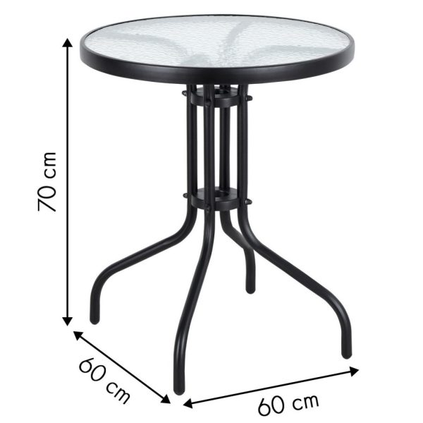 60 cm-es kerek kerti asztal - Image 9