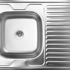 LAVEO LON 60 teletetős egymedence csepptálcás inox mosogató szifonnal K.