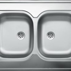 LAVEO LON 60 2M teletetős kétmedencés inox mosogató szifonnal K.