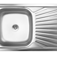 LAVEO LON 50 teletetős egymedence csepptálcás inox mosogató szifonnal K.