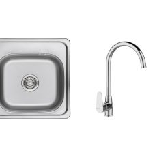 LAVEO STANDARD 1M SZETT íves króm csappal K.
