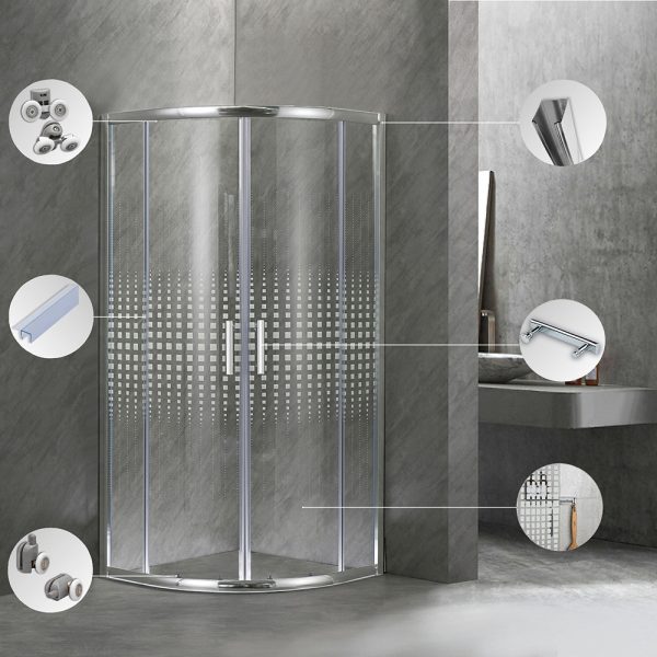 Spirit Mátrix 90x90 cm íves zuhanykabin zuhanytálca nélkül - Image 5