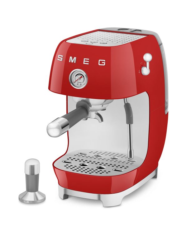 SMEG ESPRESSO KÁVÉFŐZŐ COLD BREW FUNKCIÓVAL, retro, piros - Image 4