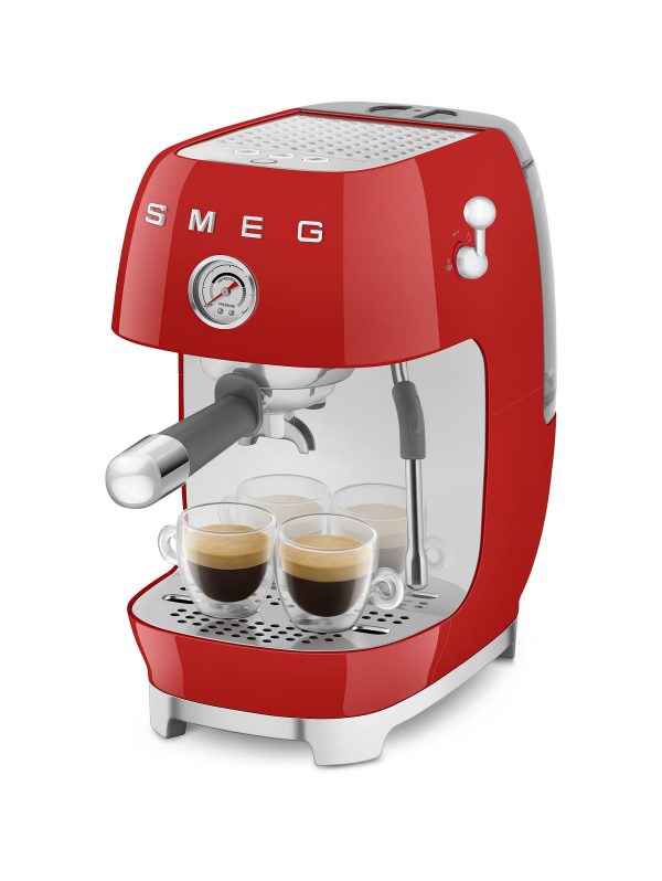 SMEG ESPRESSO KÁVÉFŐZŐ COLD BREW FUNKCIÓVAL, retro, piros - Image 8