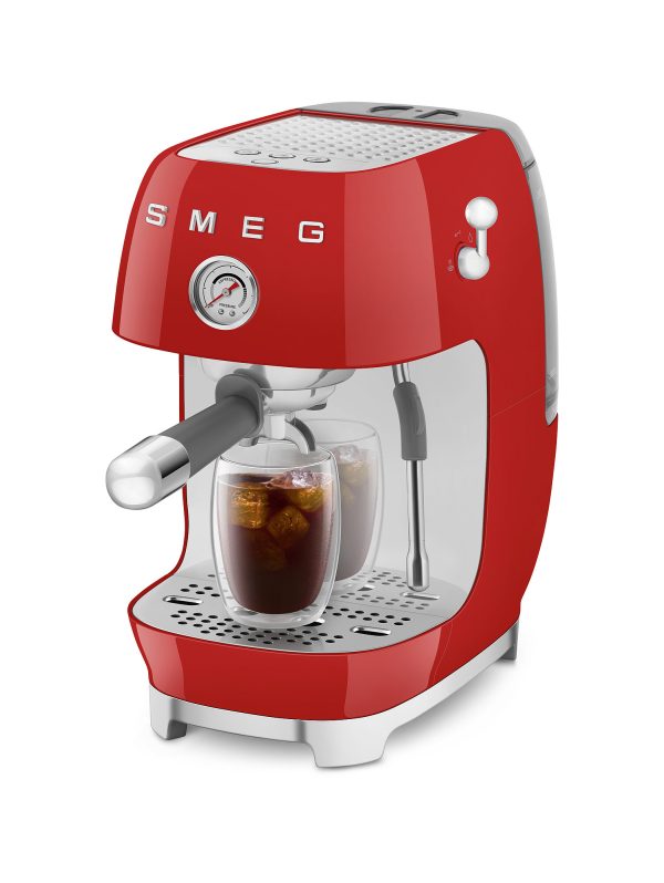 SMEG ESPRESSO KÁVÉFŐZŐ COLD BREW FUNKCIÓVAL, retro, piros - Image 9