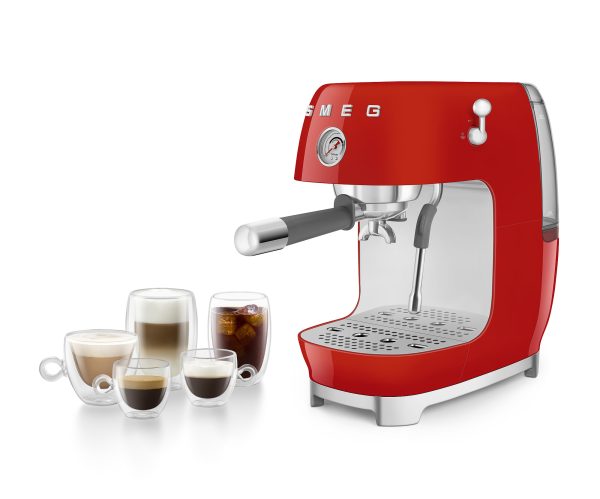 SMEG ESPRESSO KÁVÉFŐZŐ COLD BREW FUNKCIÓVAL, retro, piros - Image 10