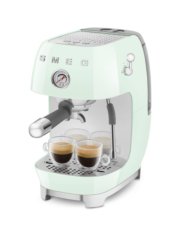 SMEG ESPRESSO KÁVÉFŐZŐ COLD BREW FUNKCIÓVAL, retro, világoszöld - Image 8