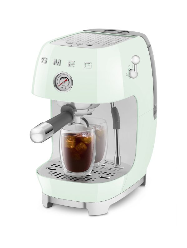 SMEG ESPRESSO KÁVÉFŐZŐ COLD BREW FUNKCIÓVAL, retro, világoszöld - Image 9
