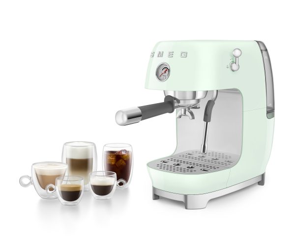 SMEG ESPRESSO KÁVÉFŐZŐ COLD BREW FUNKCIÓVAL, retro, világoszöld - Image 10