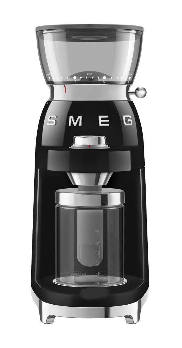 SMEG FÉLPROFESSZIONÁLIS  KÁVÉDARÁLÓ, retro, fekete