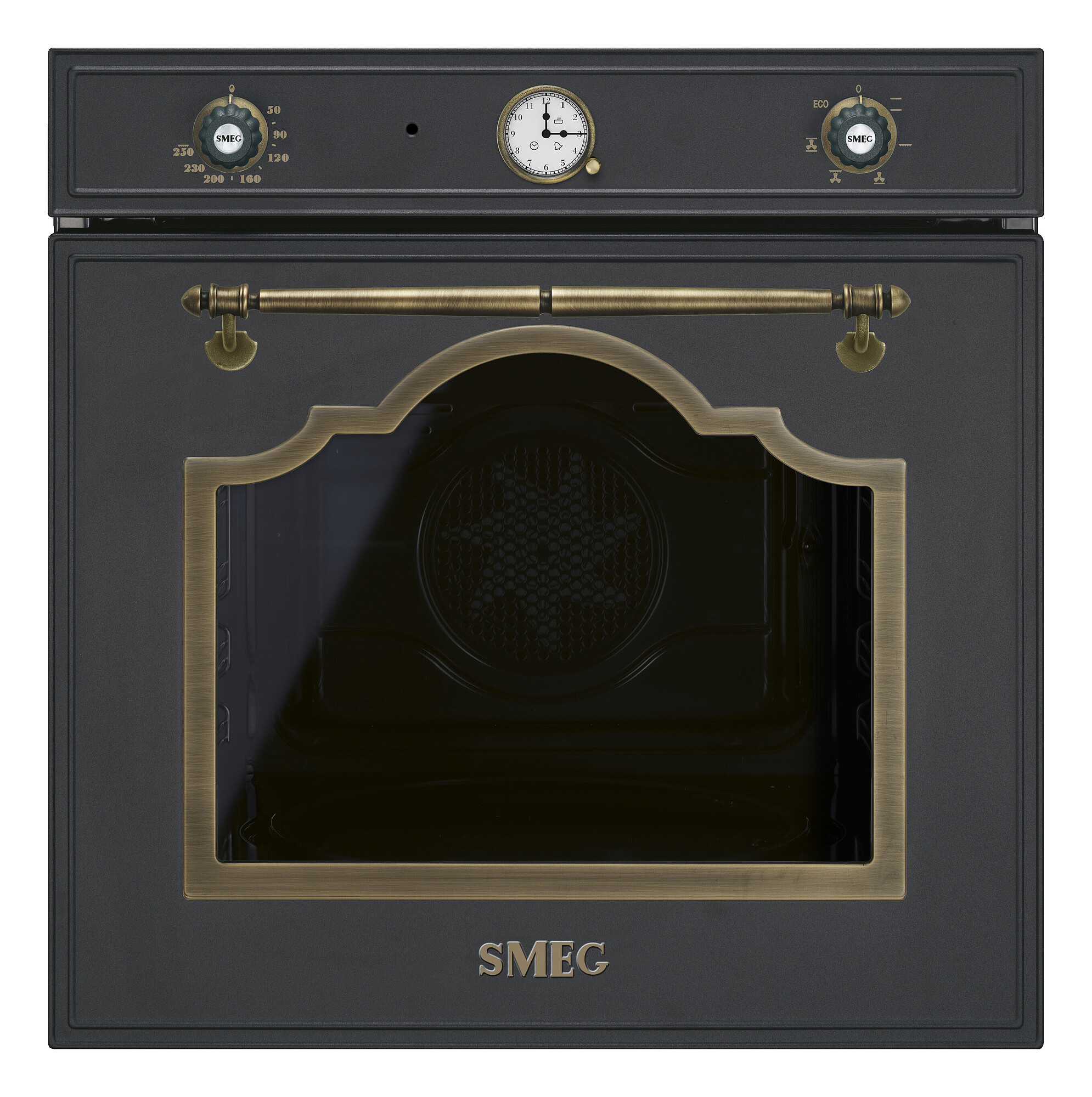 SMEG HŐLÉGKEVERÉSES SÜTŐ, Cortina design, 60 cm, analóg, antracit