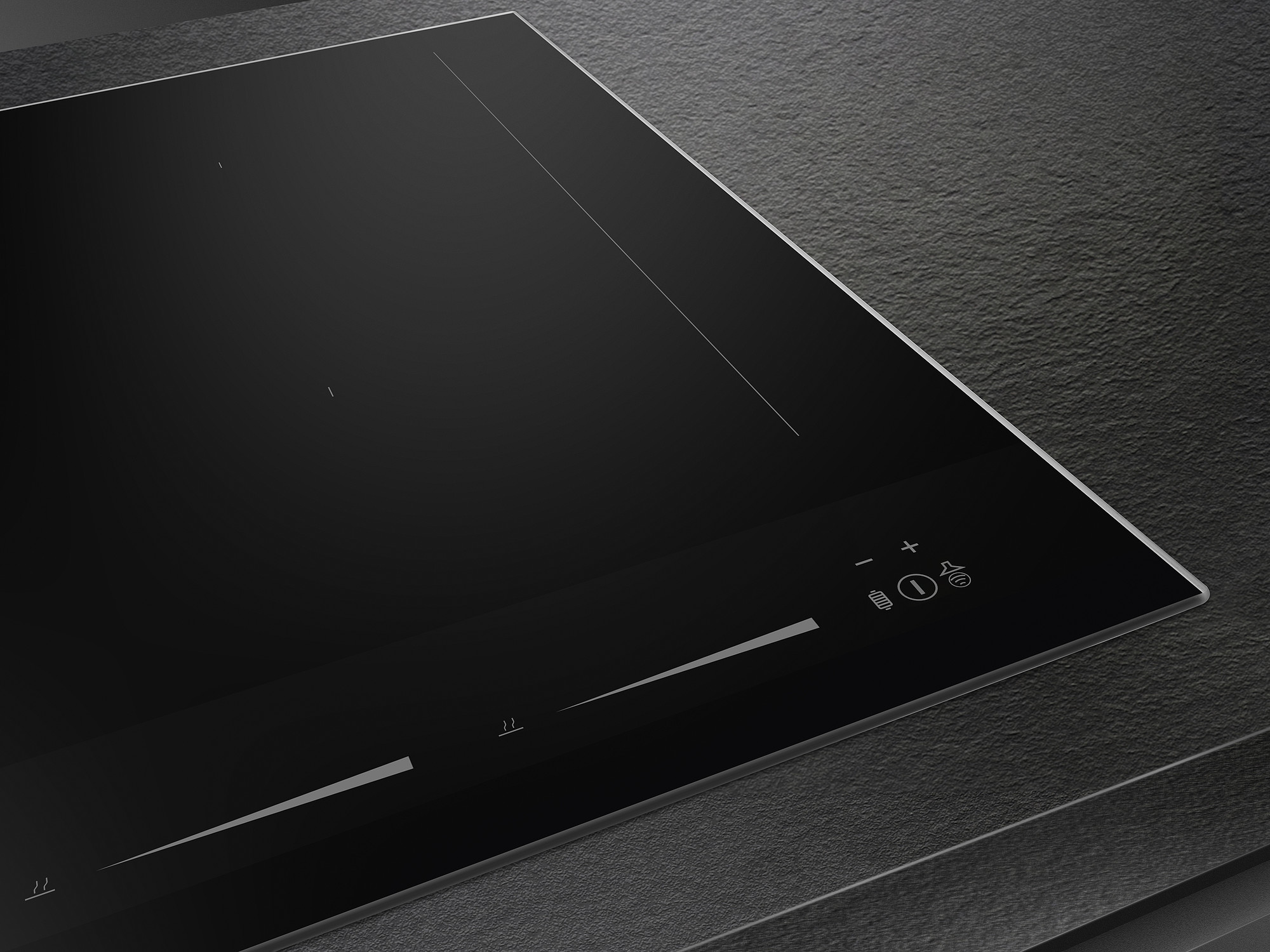 SMEG INDUKCIÓS FŐZŐLAP, Linea design, 90 cm, 6 főzőzóna, 3 MultiZone híd zóna, fekete üveg - Image 5