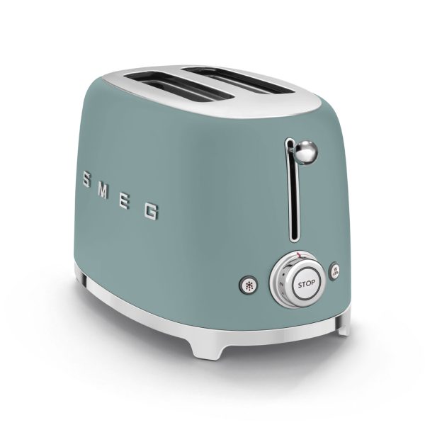 SMEG KENYÉRPIRÍTÓ, retro, 2 szeletes, matt smaragdzöld - Image 2