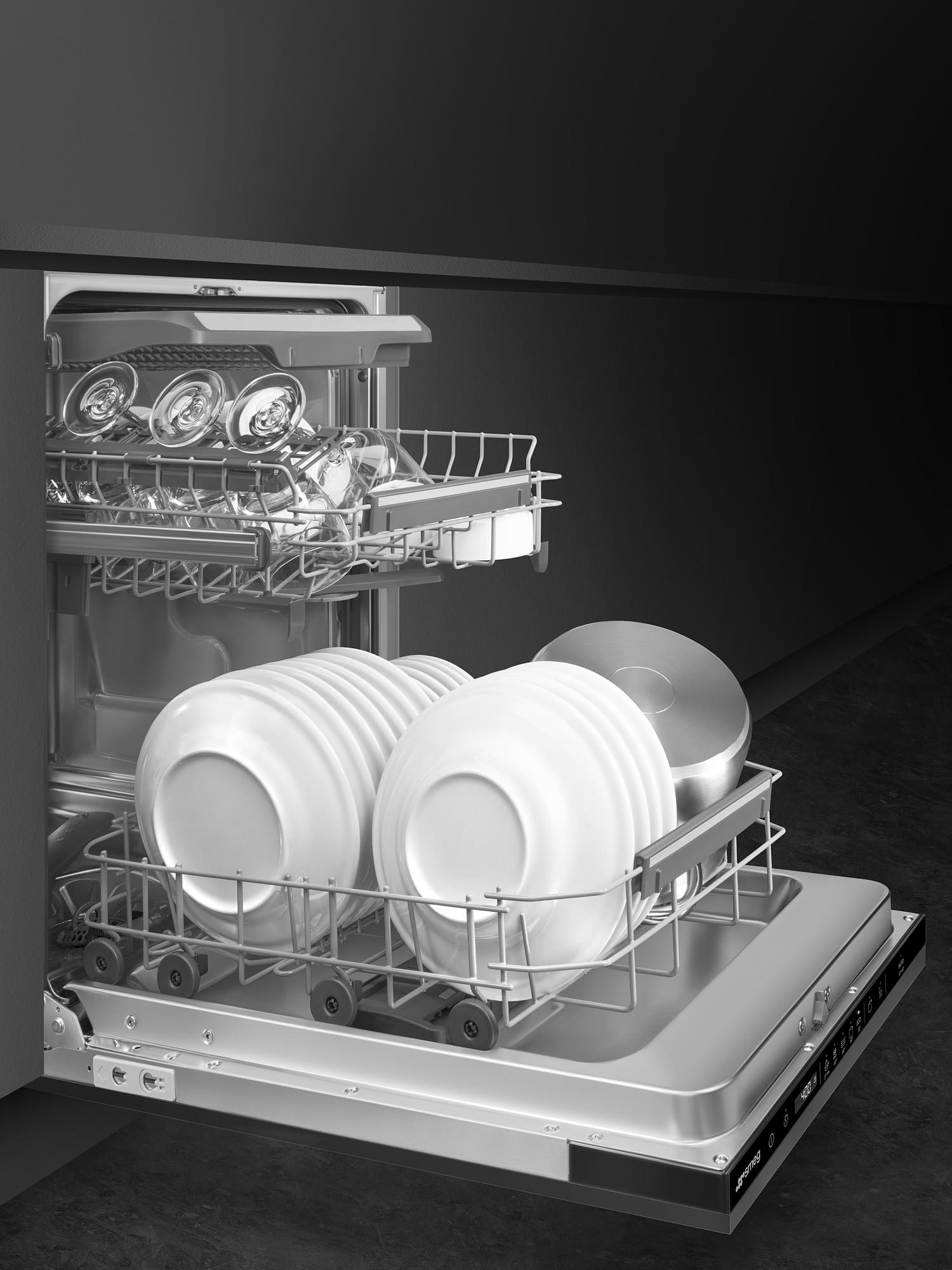 SMEG TELJESEN BEÉPÍTHETŐ MOSOGATÓGÉP, 45 cm, 10 teríték, 8 funkció, 2 hőmérséklet, 46dB - Image 3