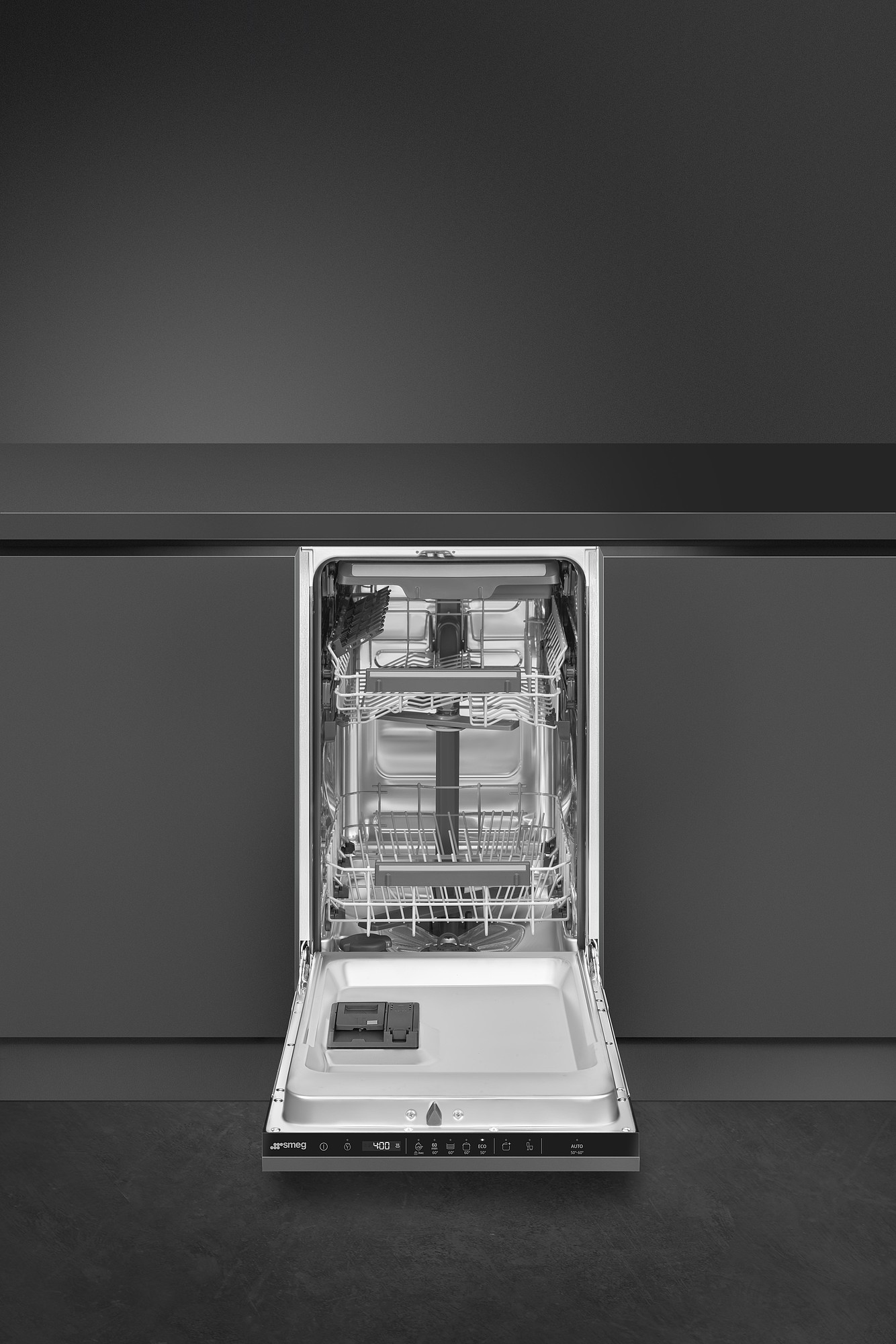 SMEG TELJESEN BEÉPÍTHETŐ MOSOGATÓGÉP, 45 cm, 10 teríték, 8 funkció, 2 hőmérséklet, 46dB - Image 4