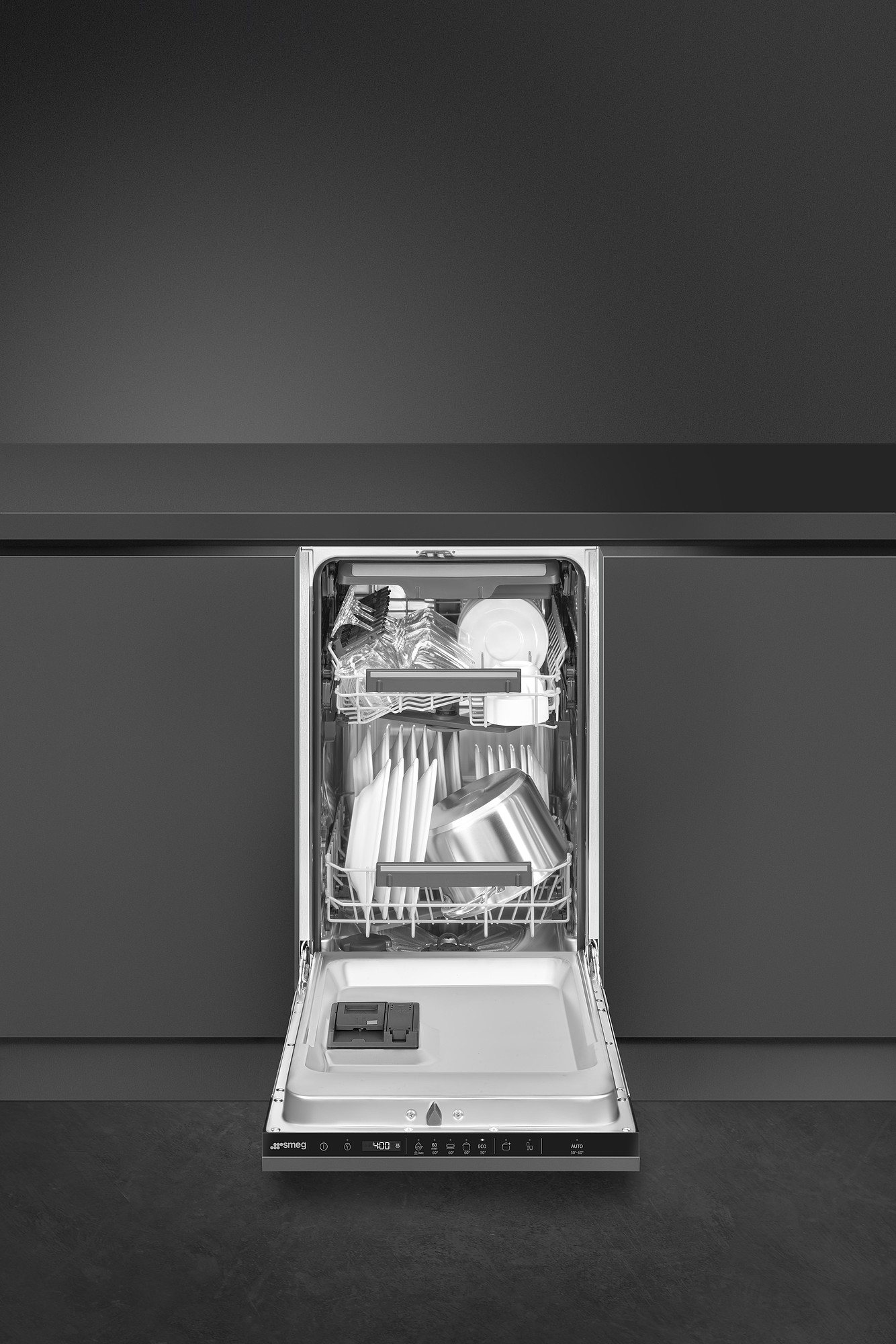 SMEG TELJESEN BEÉPÍTHETŐ MOSOGATÓGÉP, 45 cm, 10 teríték, 8 funkció, 2 hőmérséklet, 46dB - Image 10