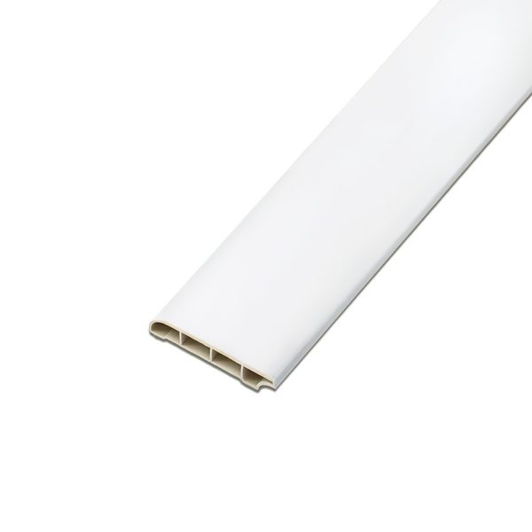 Vinyl SPC padlószegély Snow white 2400x60x12 mm - Image 2
