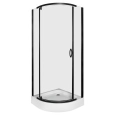 Splash Black 90 íves zuhanyabin zuhanytálcával